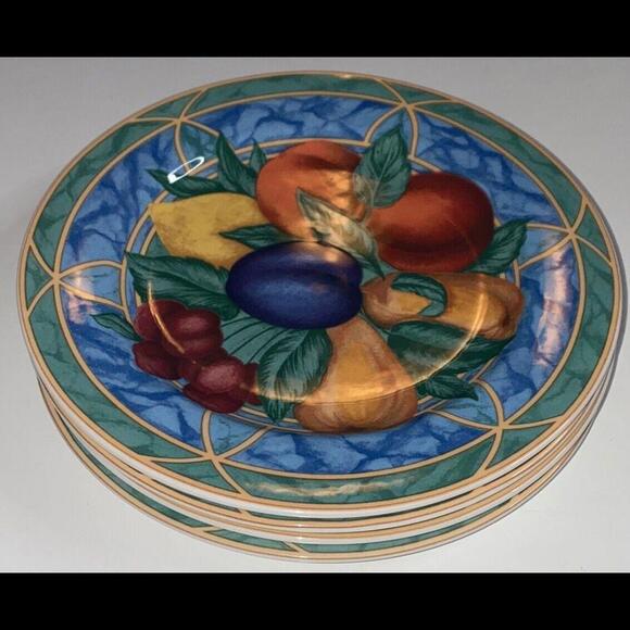 Victoria & Beale Casual Forbidden Fruit LUNCHEON SALAD PLATES 9024 Set of 4 - Picture 7 of 9